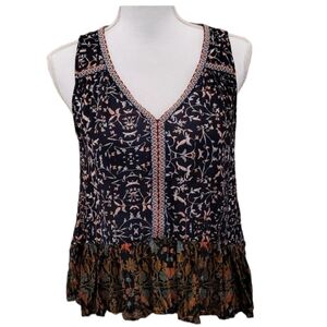 PATRONS OF PEACE | Sleeveless Ruffled Blouse | Size: M